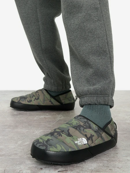 Слипоны утепленные The North Face Thermoball Traction Mule V, зеленый, арт. nf0a3uzn33u1t1k-.