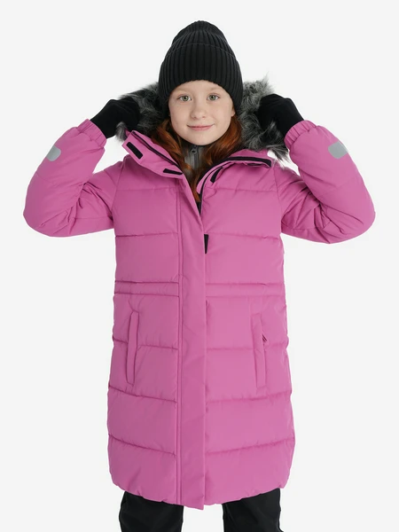 Пальто утепленное для девочек Northland, розовый, арт. 130988n16-x2