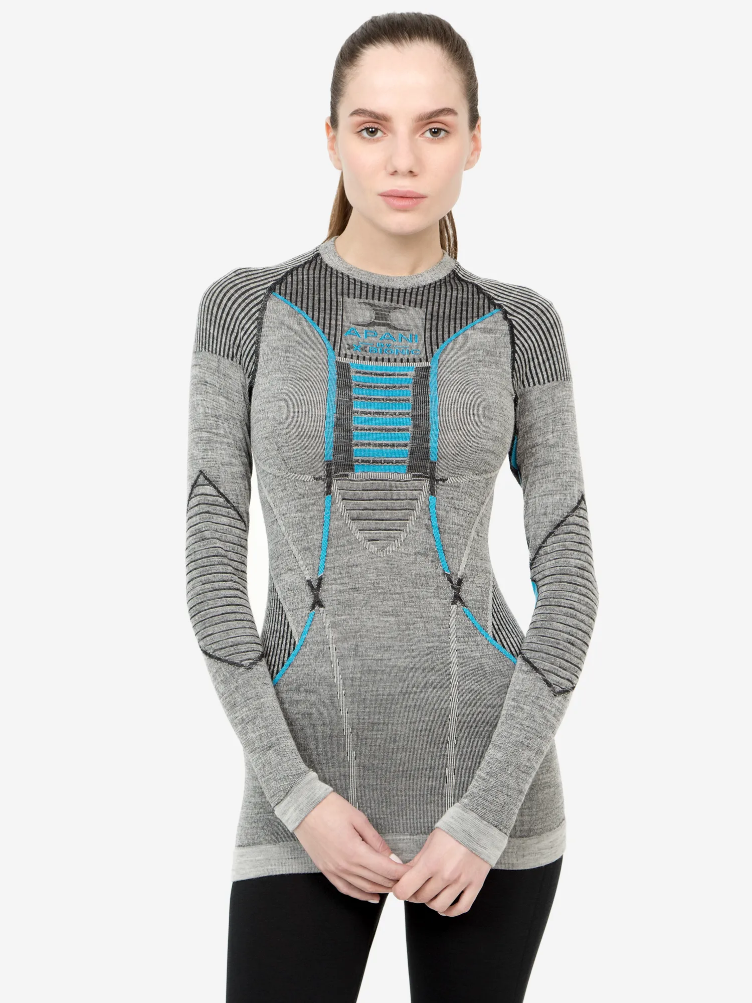 Термобелье верх X-Bionic Apani 4.0 Merino, серый, арт. 19121