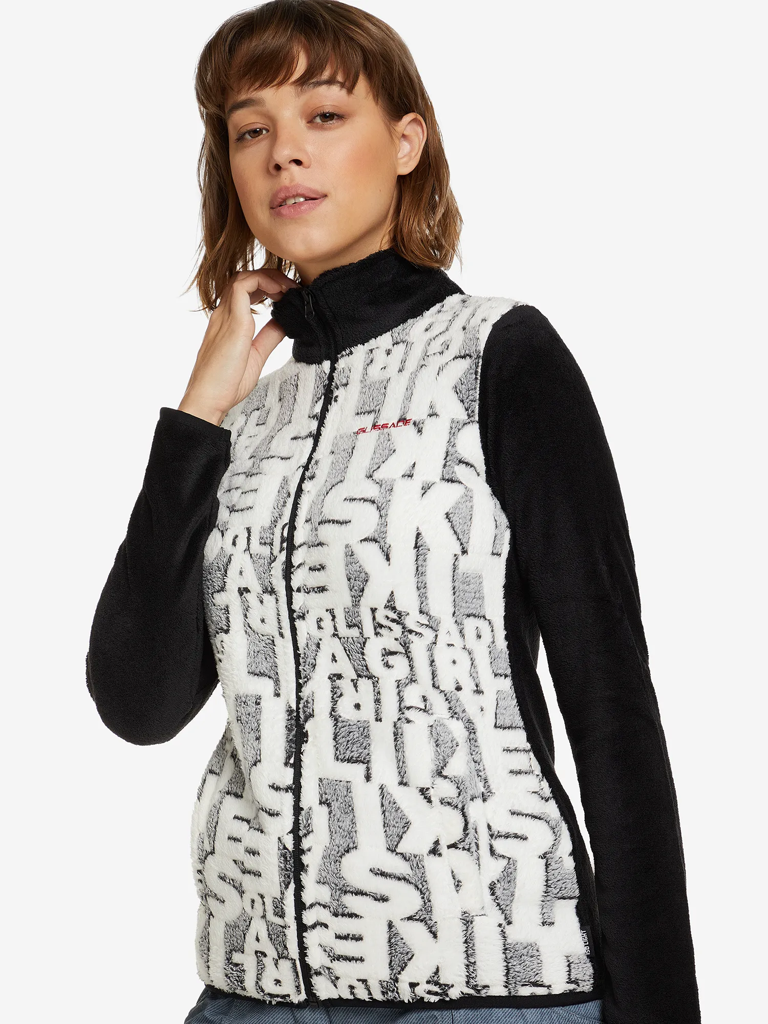 Джемпер флисовый женский Glissade, белый, арт. 117334gsd-bw