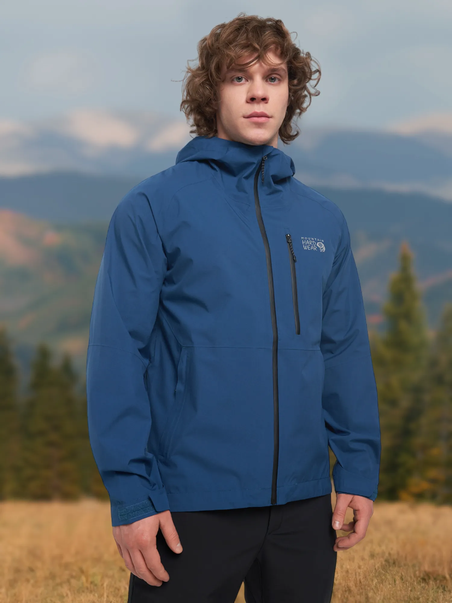 Куртка мембранная мужская Mountain Hardwear Stretch Ozonic Jacket, синий, арт. 2093461mhw-418