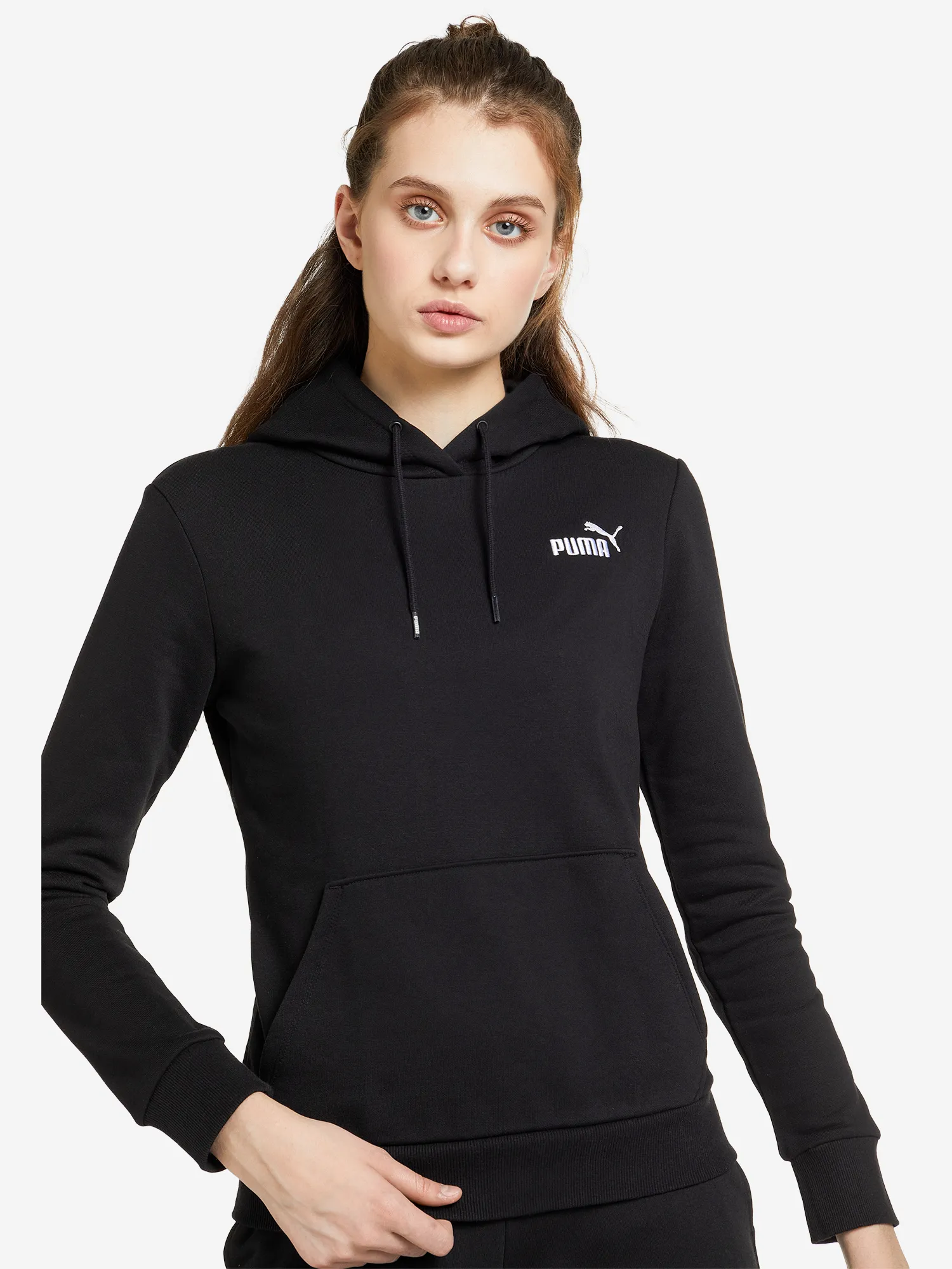 Худи женское PUMA ESS+ Embroidery, черный, арт. 670004p0p-01