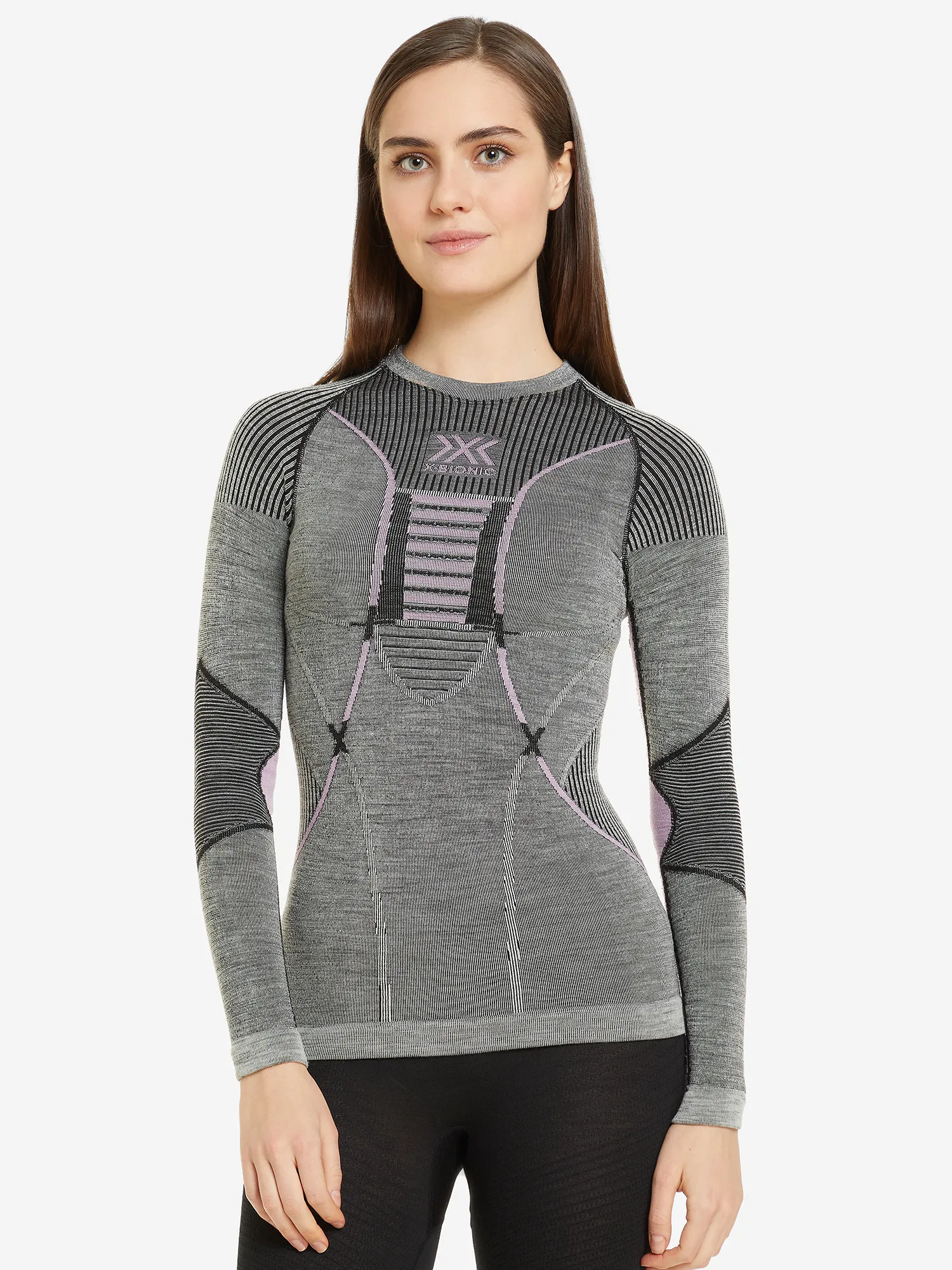 Термобелье верх женское X-Bionic, серый, арт. cl-wt06w23wx05-b343