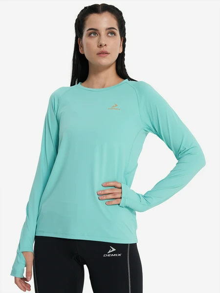 Лонгслив женский Demix, зеленый, арт. 19324