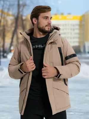 Мужской пуховик Athlex, бежевый, арт. 19335