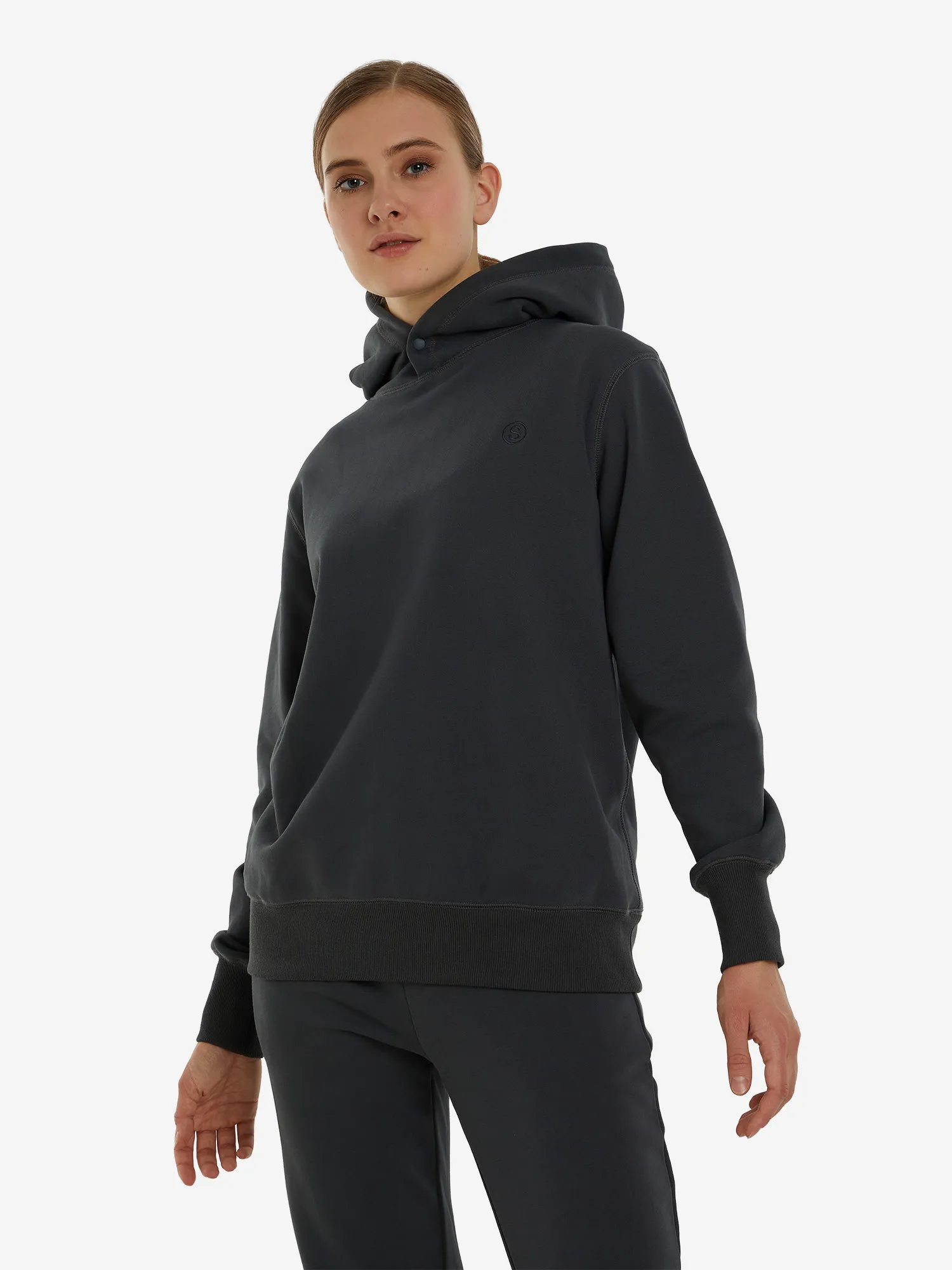 Худи женское, серый, арт. ob-hd23ws7j-bk