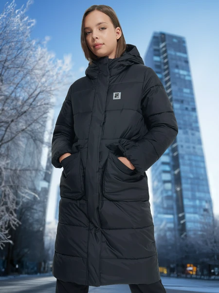 Пальто утепленное для девочек FILA, черный, арт. 130261fla-99