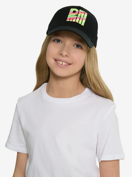 Бейсболка Demix для девочек, черный, арт. 134183dmx-99
