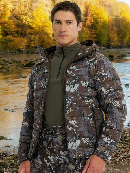 Пуховик Geotech, коричневый, арт. 130766g2p-f1