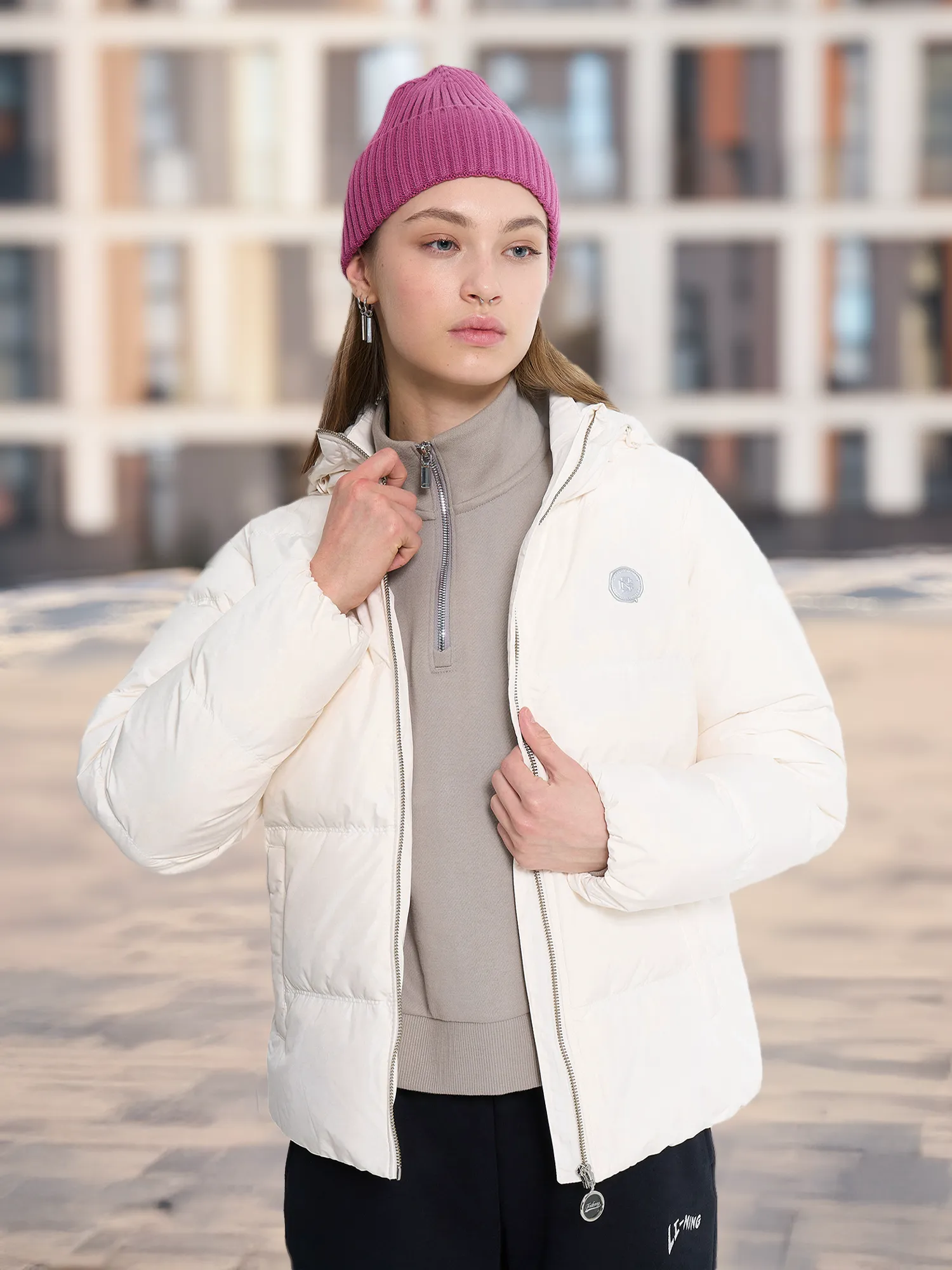 Пуховик женский, белый, арт. w562349301n-3w361-.