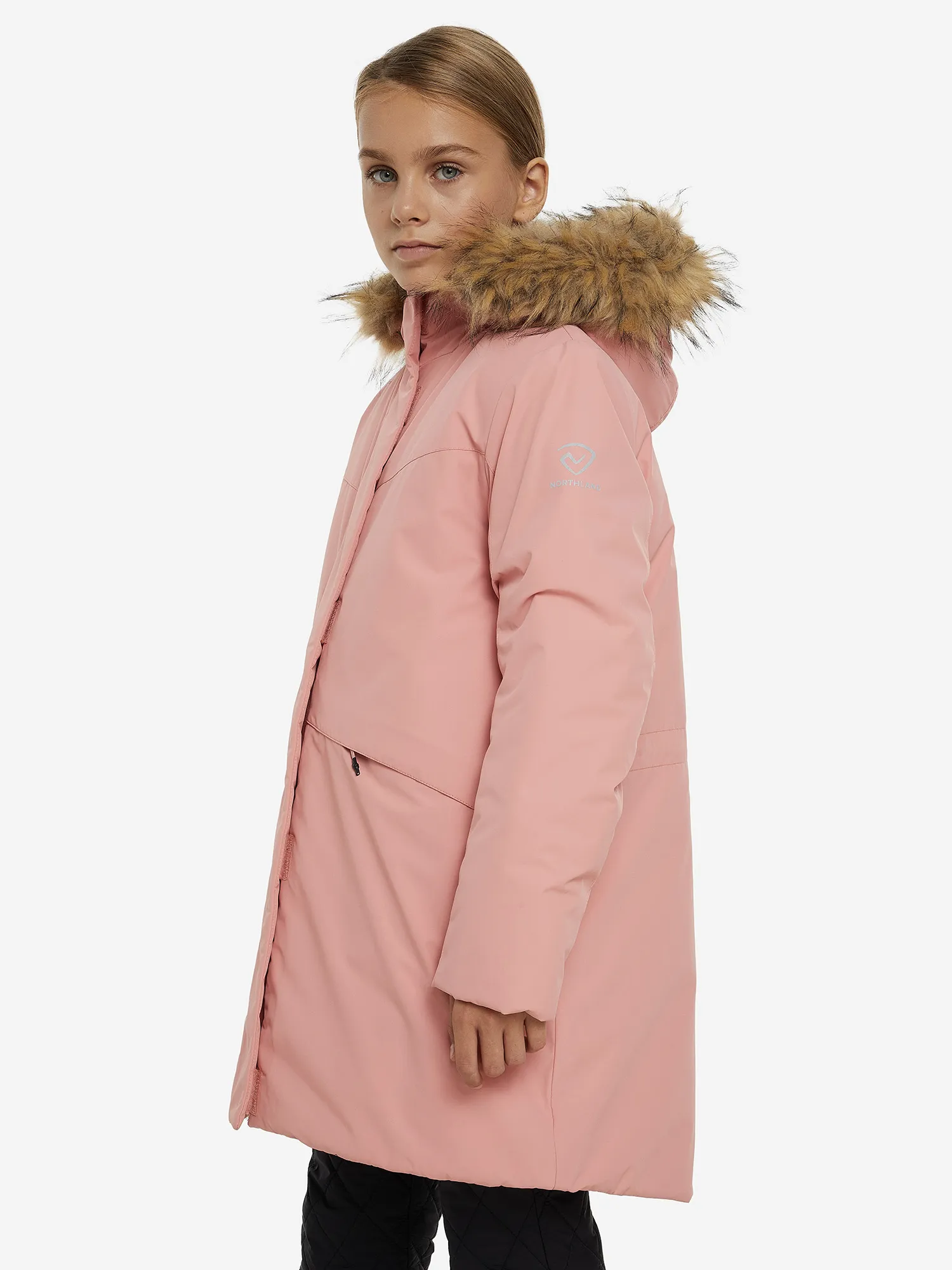 Парка для девочек Northland, розовый, арт. 124433n16-51