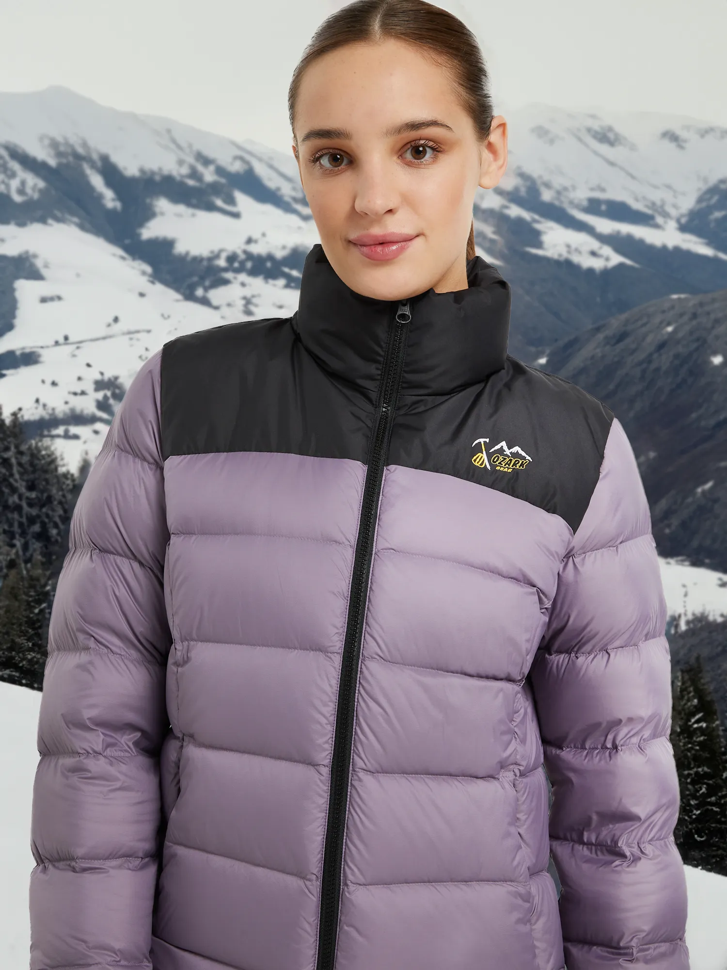 Женский пуховик Ozark, фиолетовый, арт. 156615o1l-253