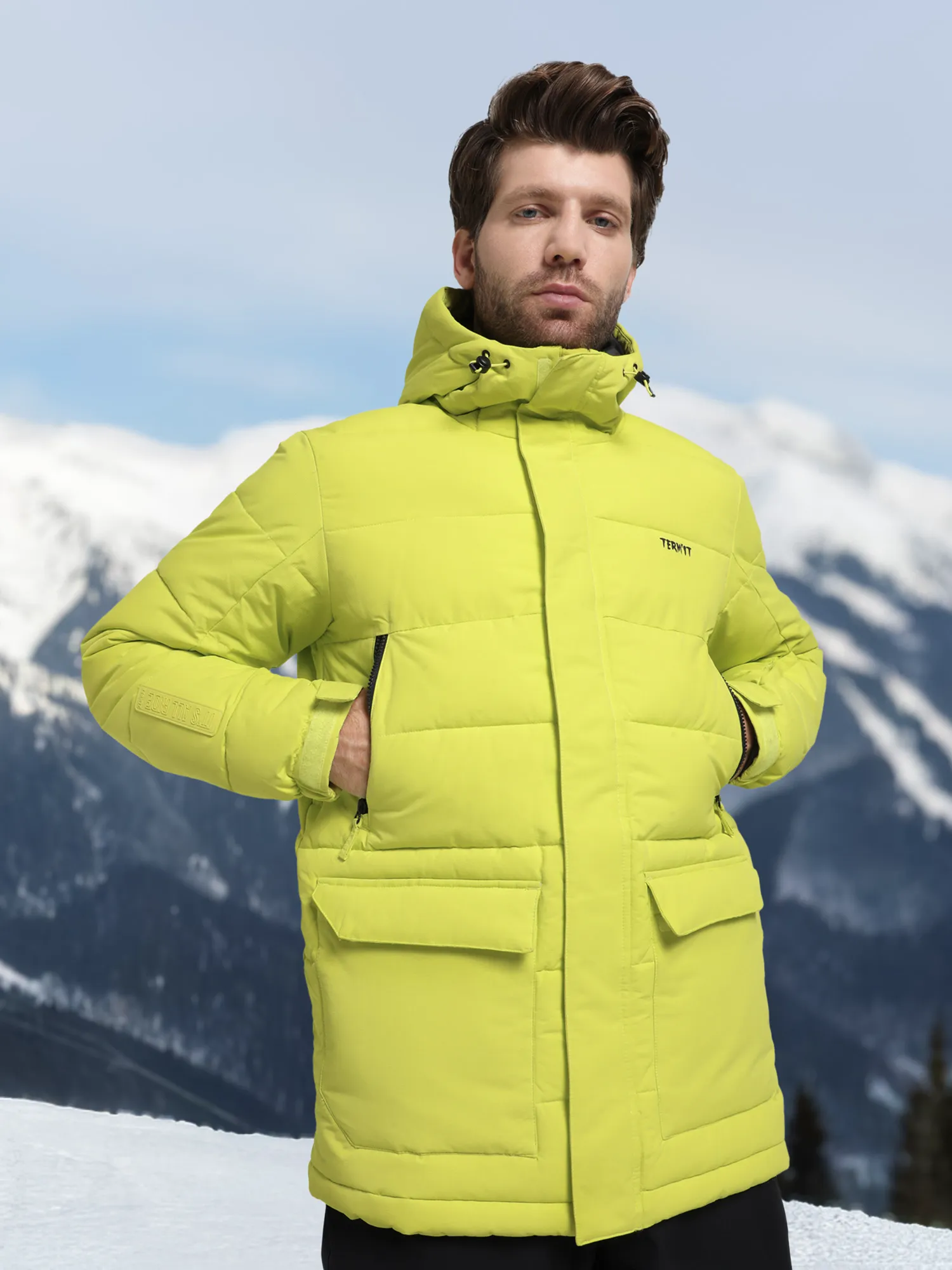 Мужской пуховик Termit, желтый, арт. 124839trt-61