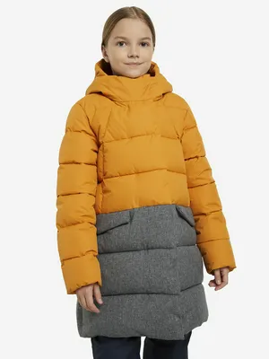 Пуховик для девочек, оранжевый, арт. 19658