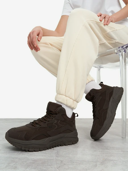 Кроссовки утепленные женские, коричневый, арт. t582516731aw361-2w