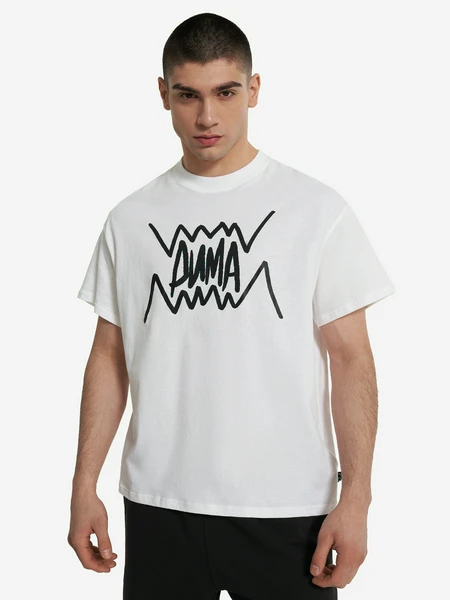 Футболка мужская оверсайз PUMA, белый, арт. 630492p0p-02