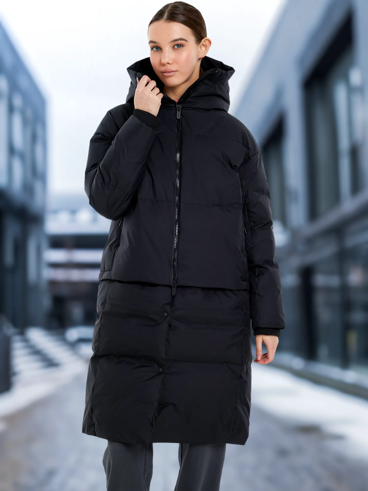 Пуховик женский SHU, черный, арт. tr-dwn-jckt23ws7j-bk
