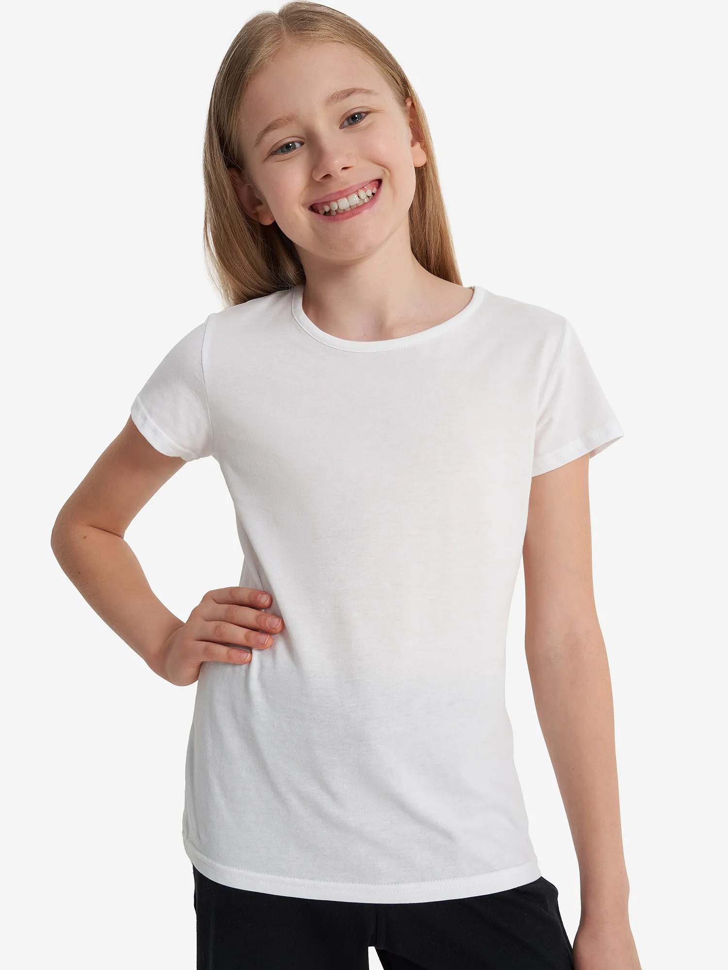 Футболка для девочек GSD, белый, арт. 20224