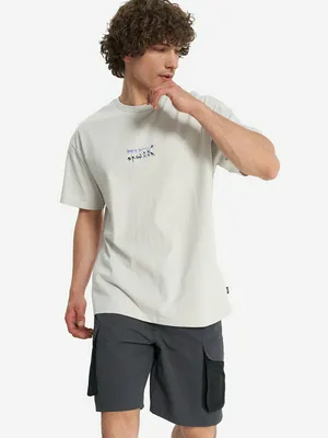 Футболка мужская оверсайз Quiksilver Mercury Chrome Lightning, белый, арт. EQYZT08016Q02-SFB0