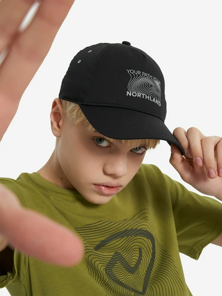Бейсболка Northland для мальчиков, черный, арт. 20353