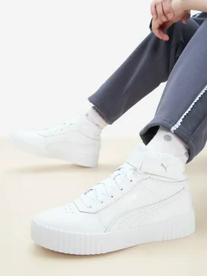 Кеды PUMA Carina 2.0 Mid Jr, белый, арт. 387376P0P-02