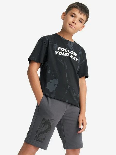 Футболка для мальчиков Demix, черный, арт. 20764