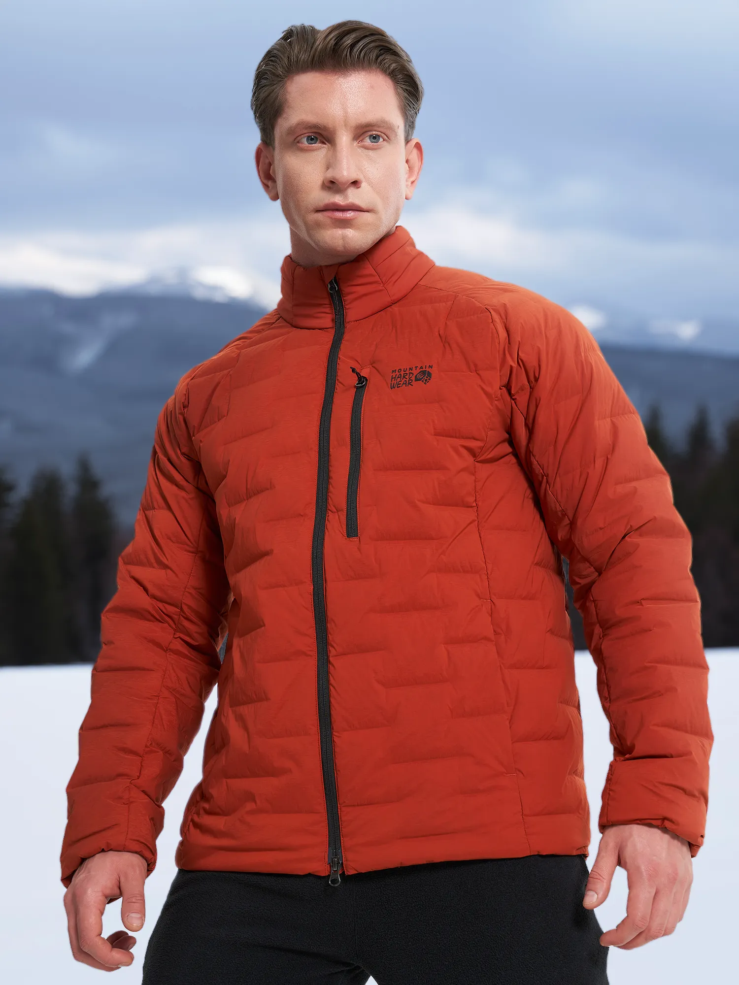 Пуховик мужской Mountain Hardwear Stretchdown, оранжевый, арт. 2104501mhw-838