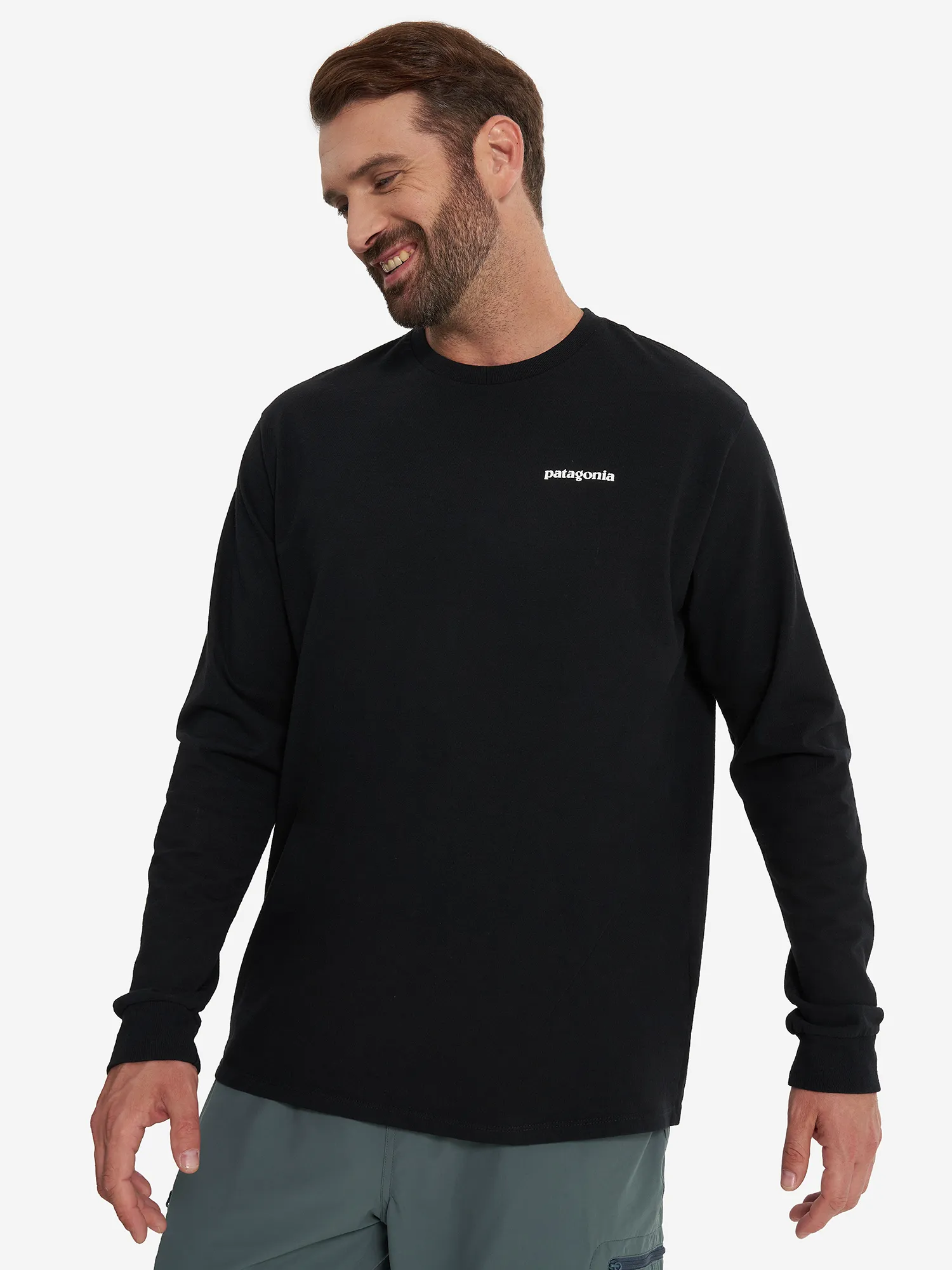 Лонгслив Patagonia Logo, черный, арт. 38518p3a-blk