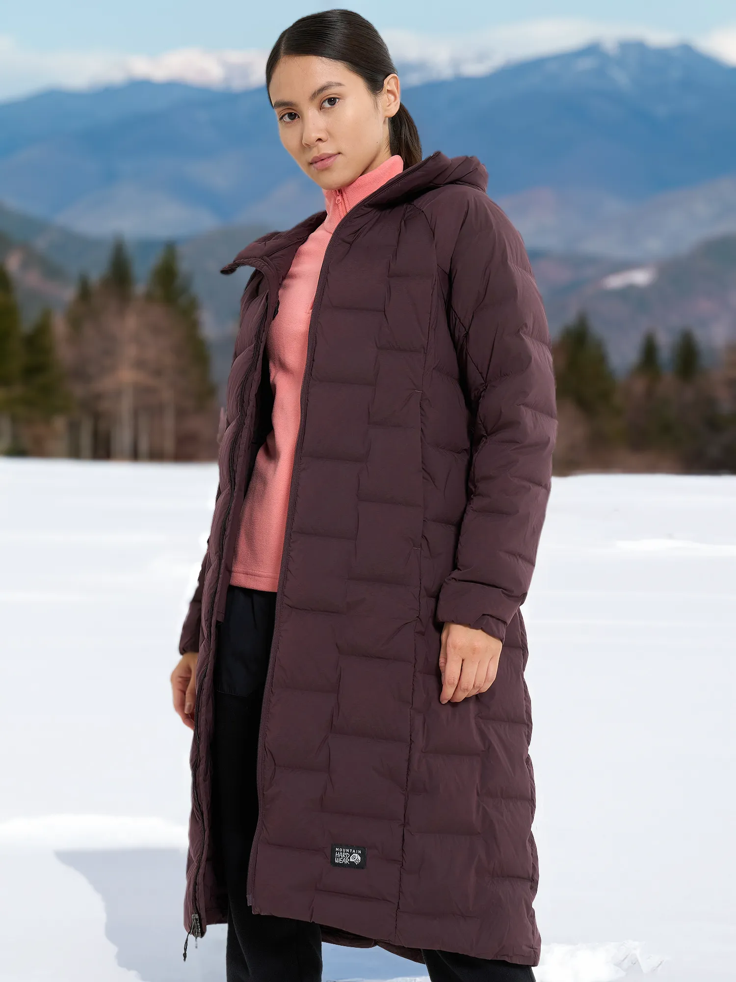 Пальто пуховое Mountain Hardwear Stretchdown, фиолетовый, арт. 2104761mhw-513