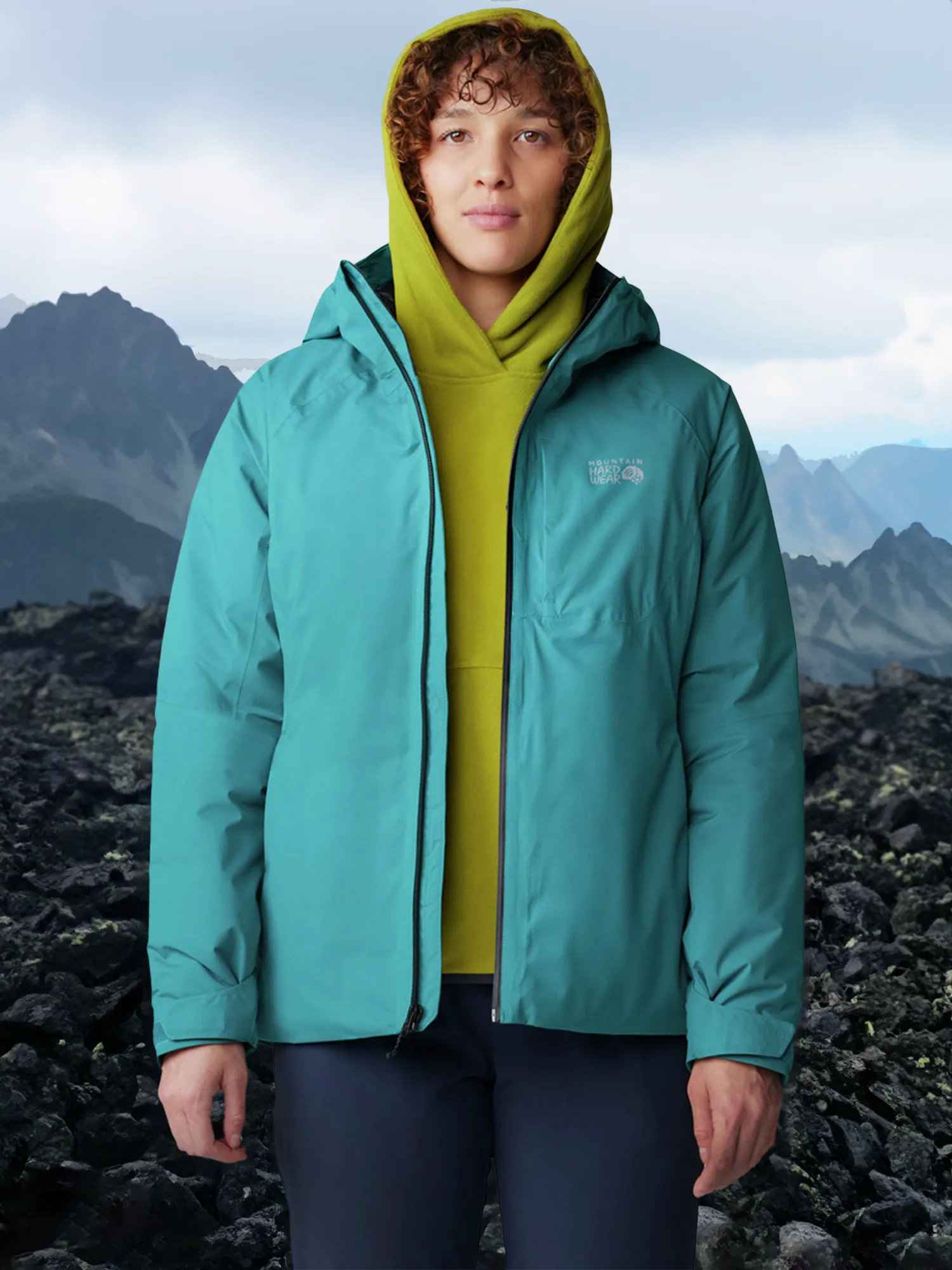 Куртка утепленная Mountain Hardwear Stretch Ozonic, голубой, арт. 2092841mhw-340