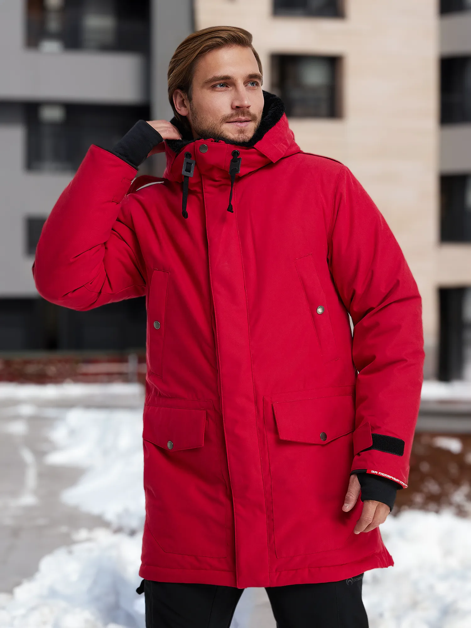 Парка мужская Bask Yenisei V2, красный, арт. 20218bsk-9205