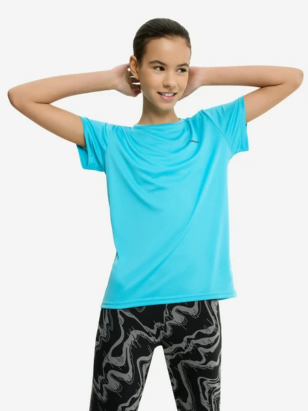 Футболка для девочек Demix, голубой, арт. 20962