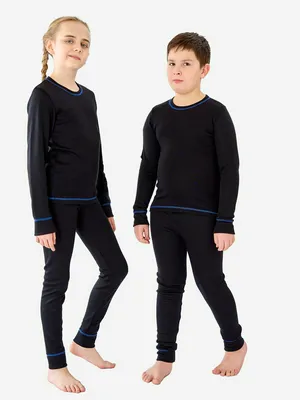 Термокомплект детский Wool&Cotton, черный, арт. ARUFPW19-001