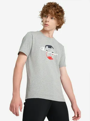 Футболка Champion для мальчиков, серый, арт. 307365C0K-EM006