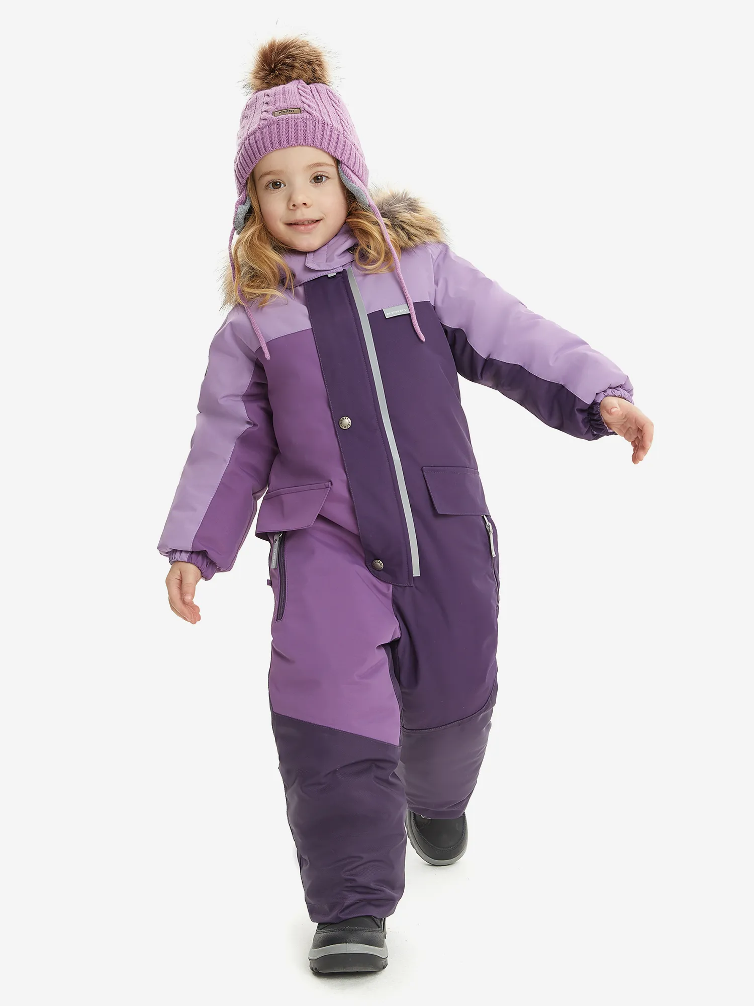 Комбинезон утепленный для девочек Kerry Trio, фиолетовый, арт. k23427k2j-368