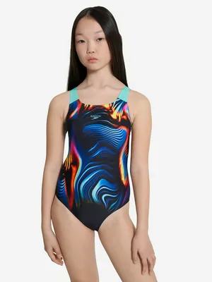 Купальник слитный для девочек Speedo, черный, арт. 8-00373318191S0Y-18191