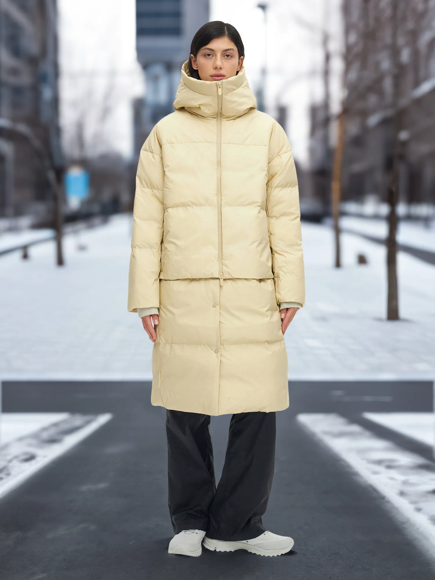Пуховик женский SHU, бежевый, арт. tr-dwn-jckt23ws7j-bg