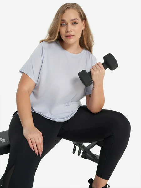 Футболка женская Demix Plus Size, голубой, арт. 21239