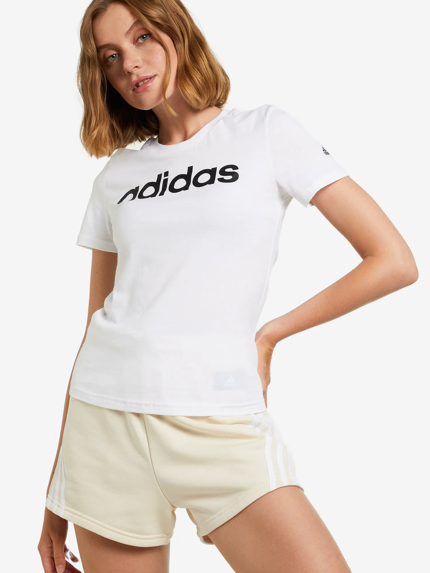 Футболка adidas Essentials Slim Logo, белый, арт. gl0768a01-.