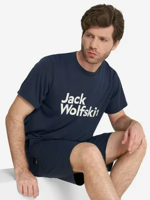 Футболка Jack Wolfskin Brand, синий, арт. 1809771J01-1010