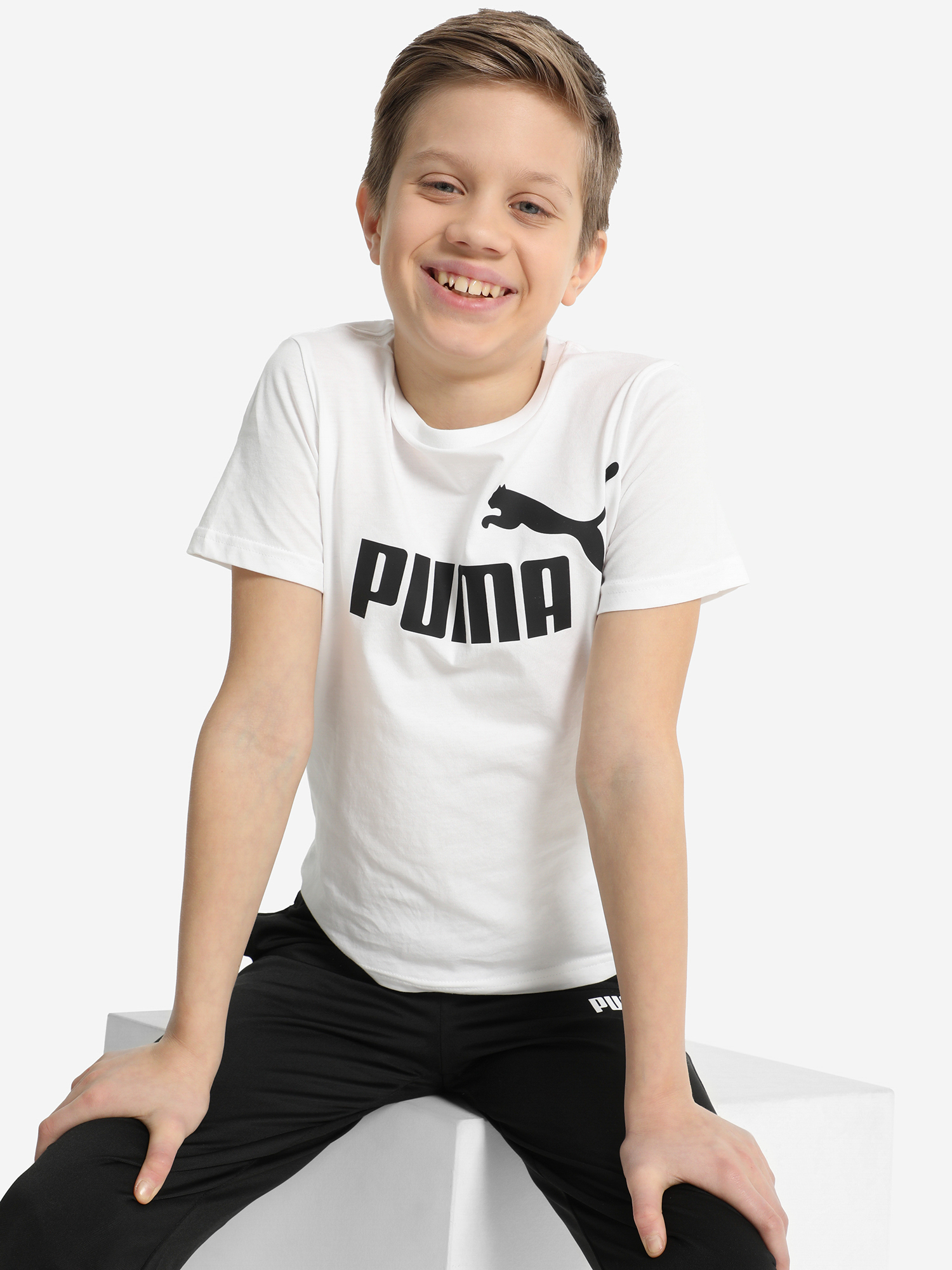 Футболка PUMA ESS Logo, белый, арт. 586960p0p-02