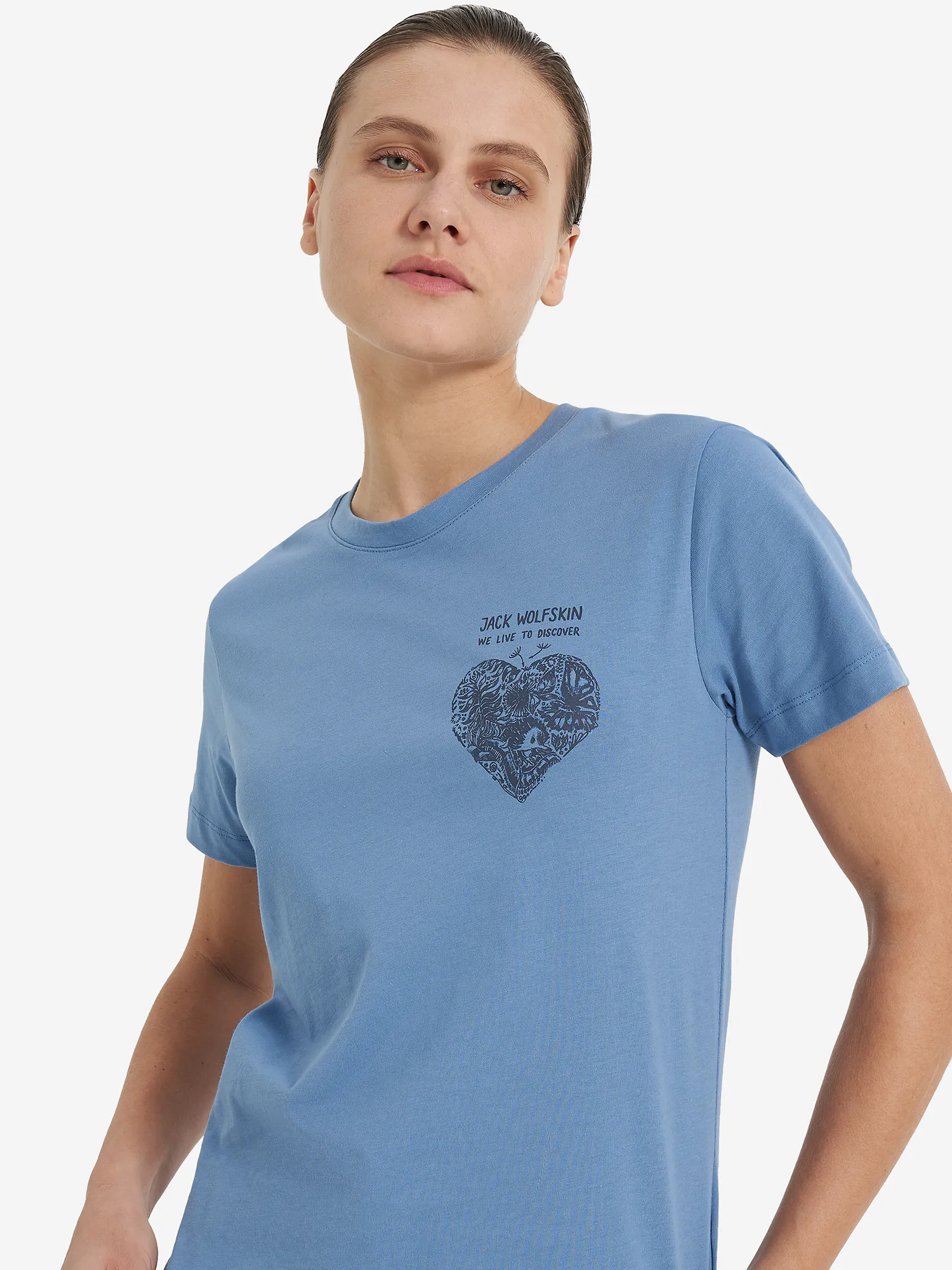 Футболка Jack Wolfskin Discover, голубой, арт. 1809701j01-1325