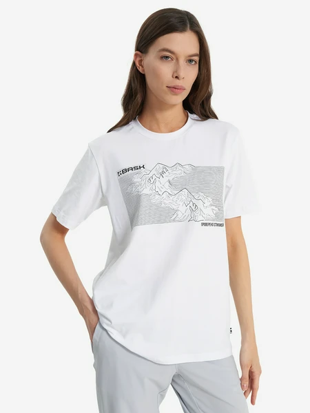 Футболка женская Bask Topography Lt V2, белый, арт. 24105bsk-9001