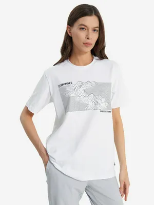 Футболка женская Bask Topography Lt V2, белый, арт. 24105BSK-9001