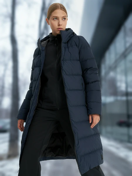 Пальто пуховое Jack Wolfskin Frozen Palace, синий, арт. 1204133j01-1010