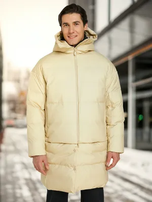 Пуховик мужской SHU, бежевый, арт. 21923