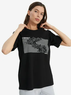 Футболка женская Bask Topography Lt V2, черный, арт. 24105BSK-9009