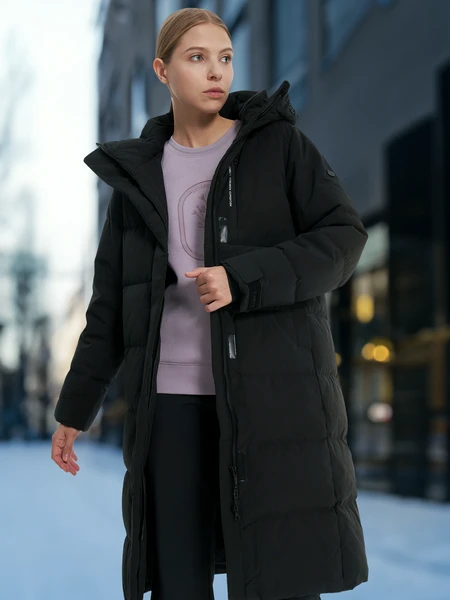 Пальто пуховое женское Toread, черный, арт. taddam92574t3j-g01x