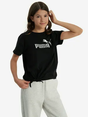 Футболка для девочек PUMA Ess+ Logo Knotted, черный, арт. 846956P0P-01