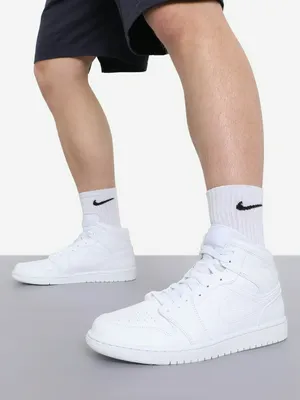 Кеды Nike Air Jordan 1 Mid, белый, арт. 554724N06-136
